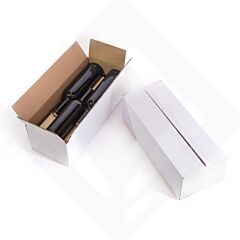 Scatole bianche neutre per 6 Bottiglie stese collo-collo 446