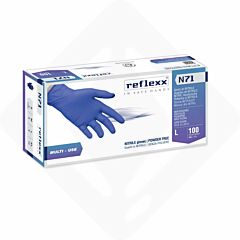N71/XL -  Guanto REFLEXX N71 Nitrile senza polvere, Blu, XL - 100 pz