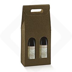 Tragkarton Pelle Marrone 2 bott.