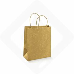 Borsette in carta con cordino Sfere Oro - 2 Bottiglie
