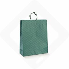 Borsette in carta con cordino Matelassé Eucalipto - 2 Bottiglie